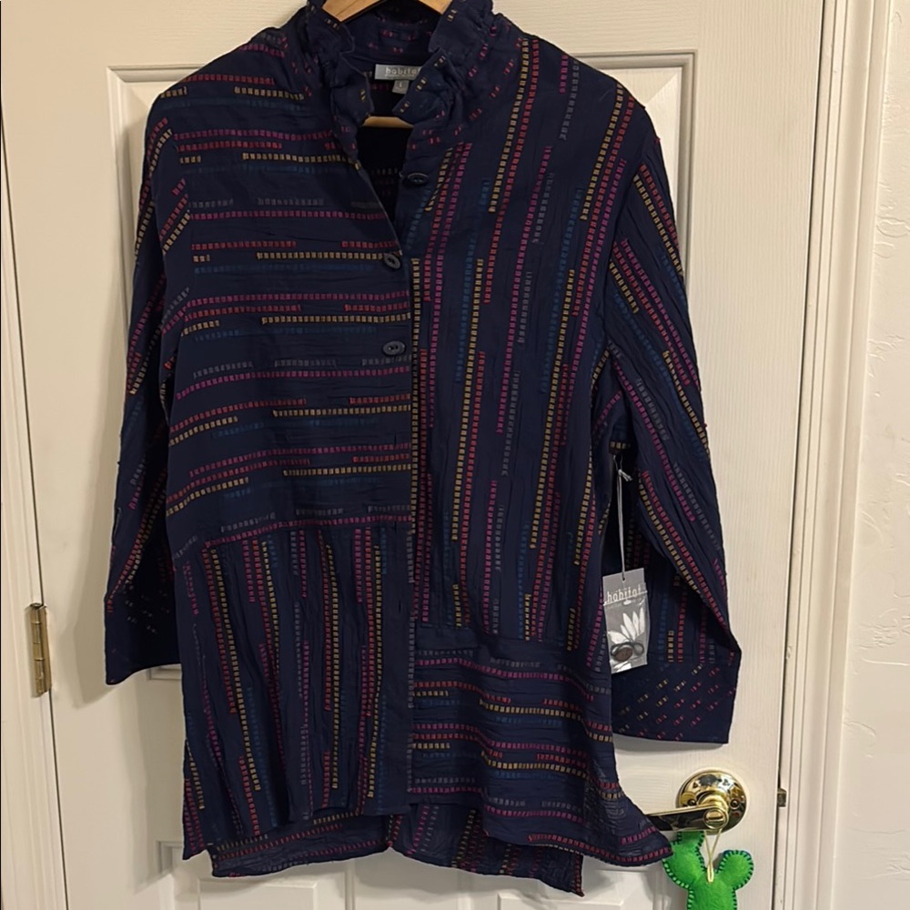 Habitat Blue and Pink Blazer with Striped Pattern